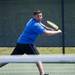 Barton Nick Schatas runs down a ball in a match against Chippewa on Friday, July 12. Barton lost 4-6. Daniel Brenner I AnnArbor.com